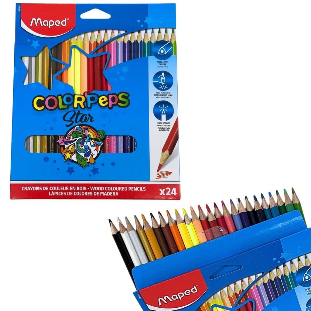 Lápis De Cor Maped Color'peps Star 24 Cores