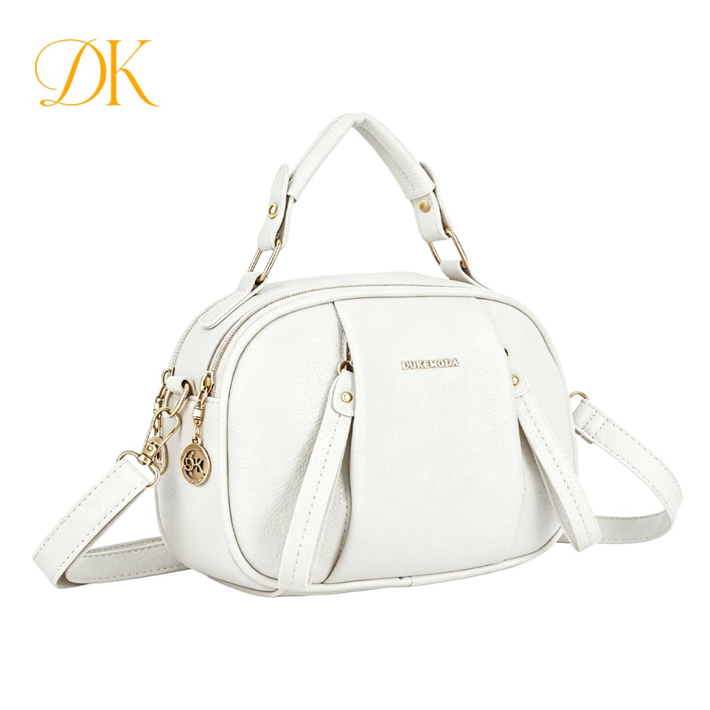 Bolsa Feminina Multifuncional DK - Design Retrô com Fivela, Alça Transversal e Top Handle,Ideal para Viagem.DEC6133