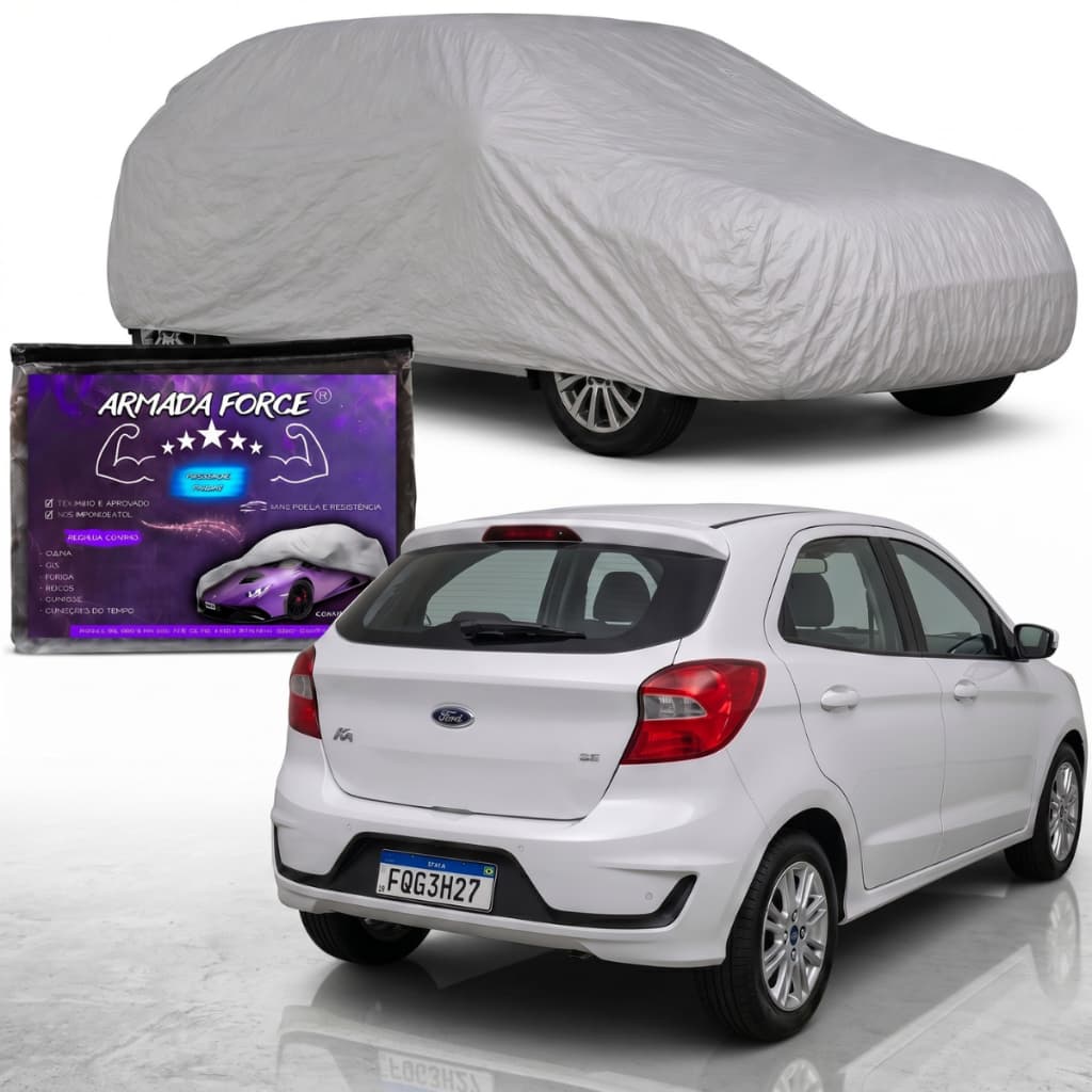 Capa Protetora Ford Ka Hatch Forrada Impermeável Anti-UV Proteção Total Sol Chuva Riscos Chevrolet