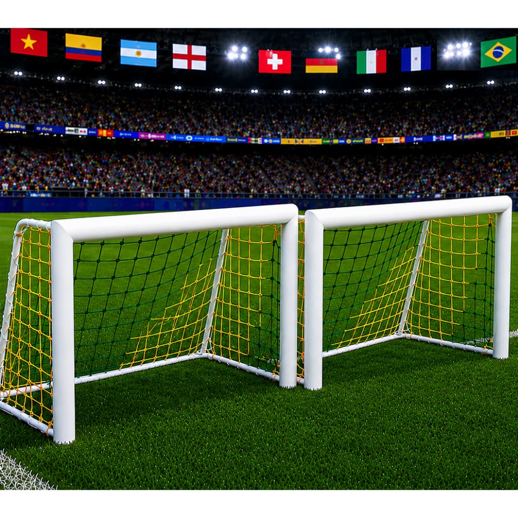 Trave de Futebol Kit 2 Unidades Profissional Desmontável Gool90 Seleção Brasileira Fácil Esportes