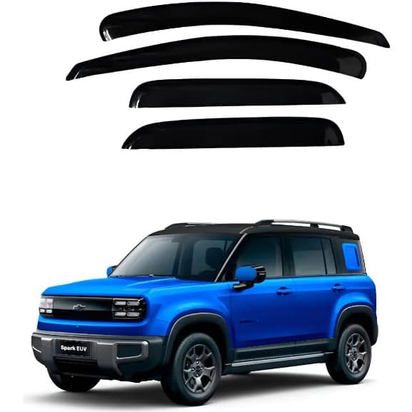 Calha Defletor de Chuva Chevrolet Spark EUV 2025 a 2026 4 Portas Acrílico Fumê Ecoflex