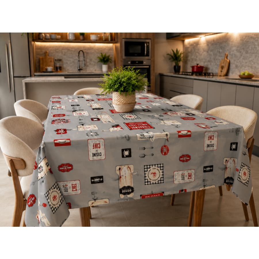 Toalha de Mesa Impermeavel de 4 Lugares e 6 Lugares Pratica