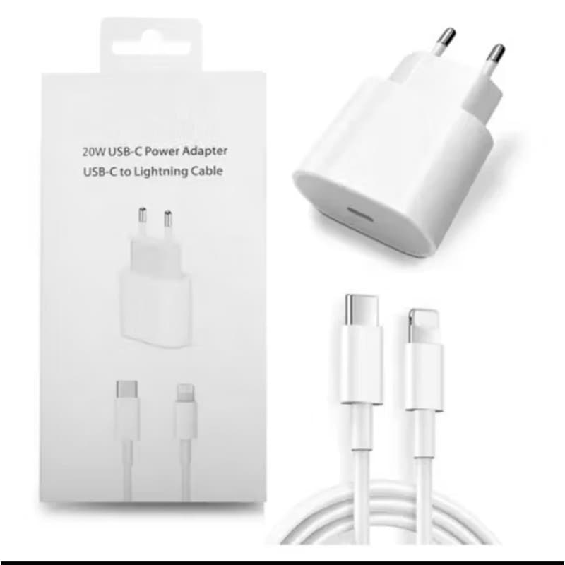 kit 2 carregadores de iphone 20w turbo