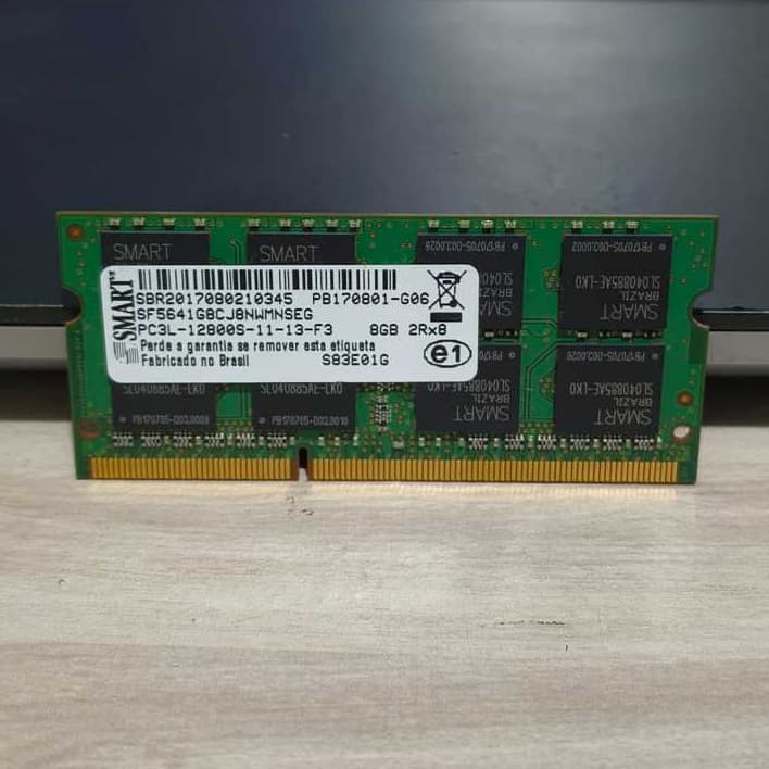 Memória RAM Notebook 8GB DDR3L 1600MHz PC3L-12800S Smart