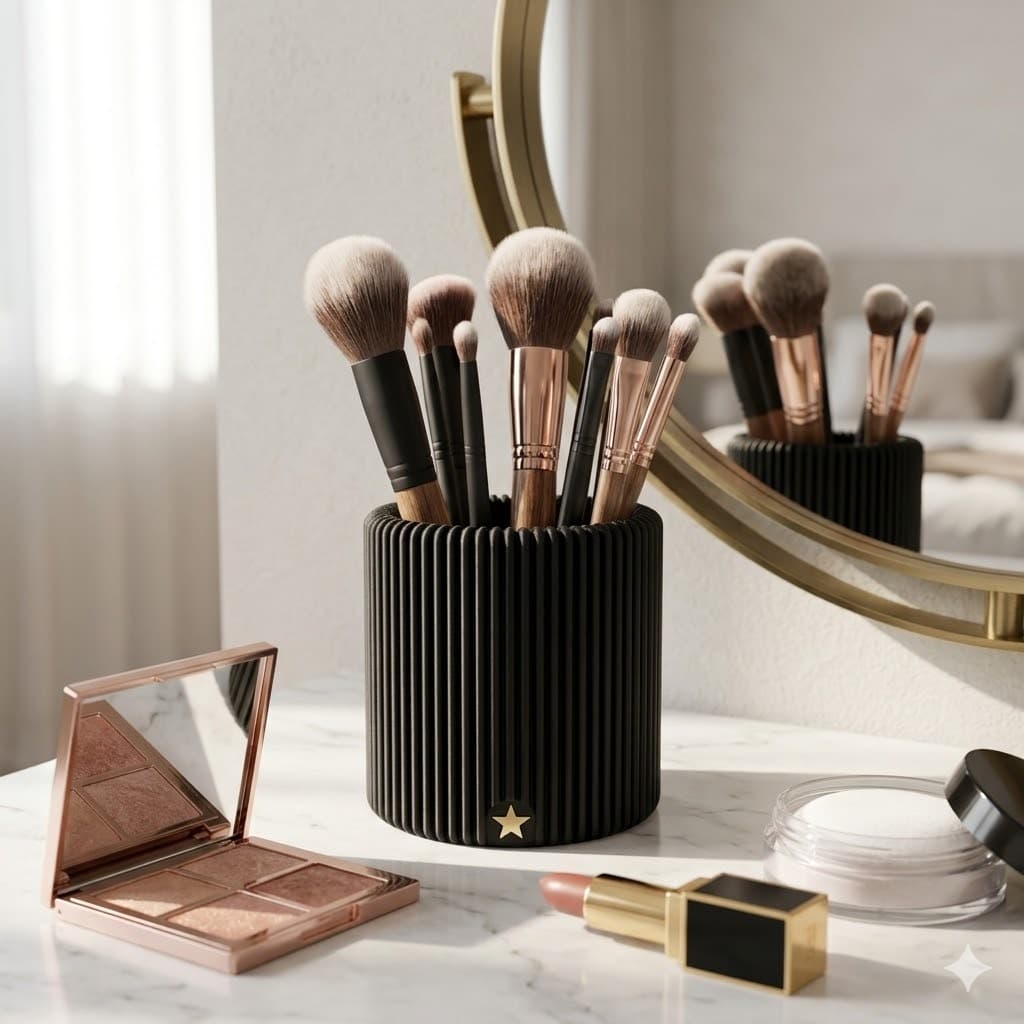 Porta Pincel de Maquiagem Porta Canetas Porta Lápis Decorativo Organizador de Mesa Minimalista