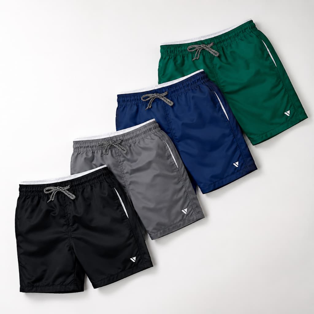 Kit 4 Shorts Praia Masculino Casual Bermuda Básica Verão Academia Treino Voker Original - Promoção !