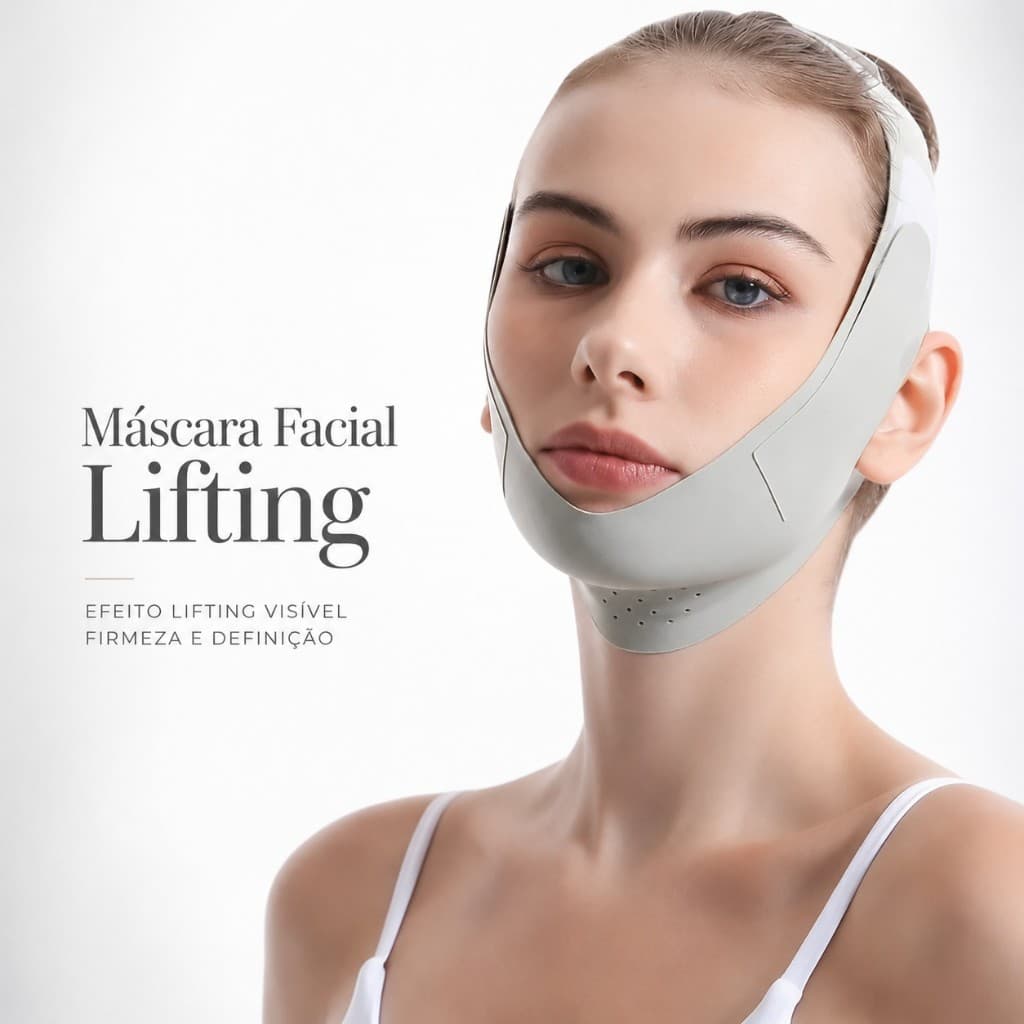 Faixa Papada Rosto Máscara Facial Lifting Antirrugas Efeito Rejuvenescedor VFace Firmeza Pele Queixo