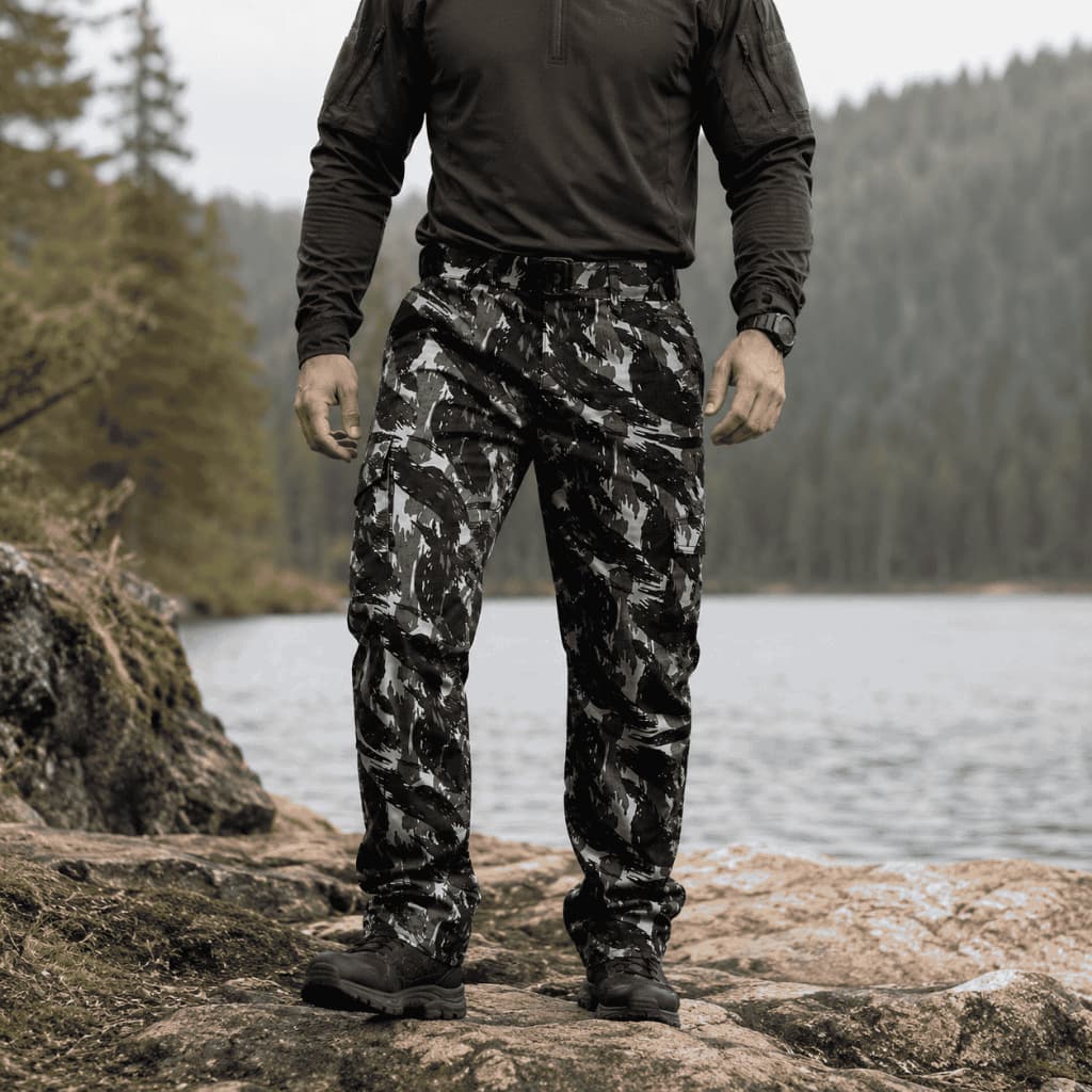 Calça Cargo Camuflada Masculina Ripstop Tática Militar E Trabalho