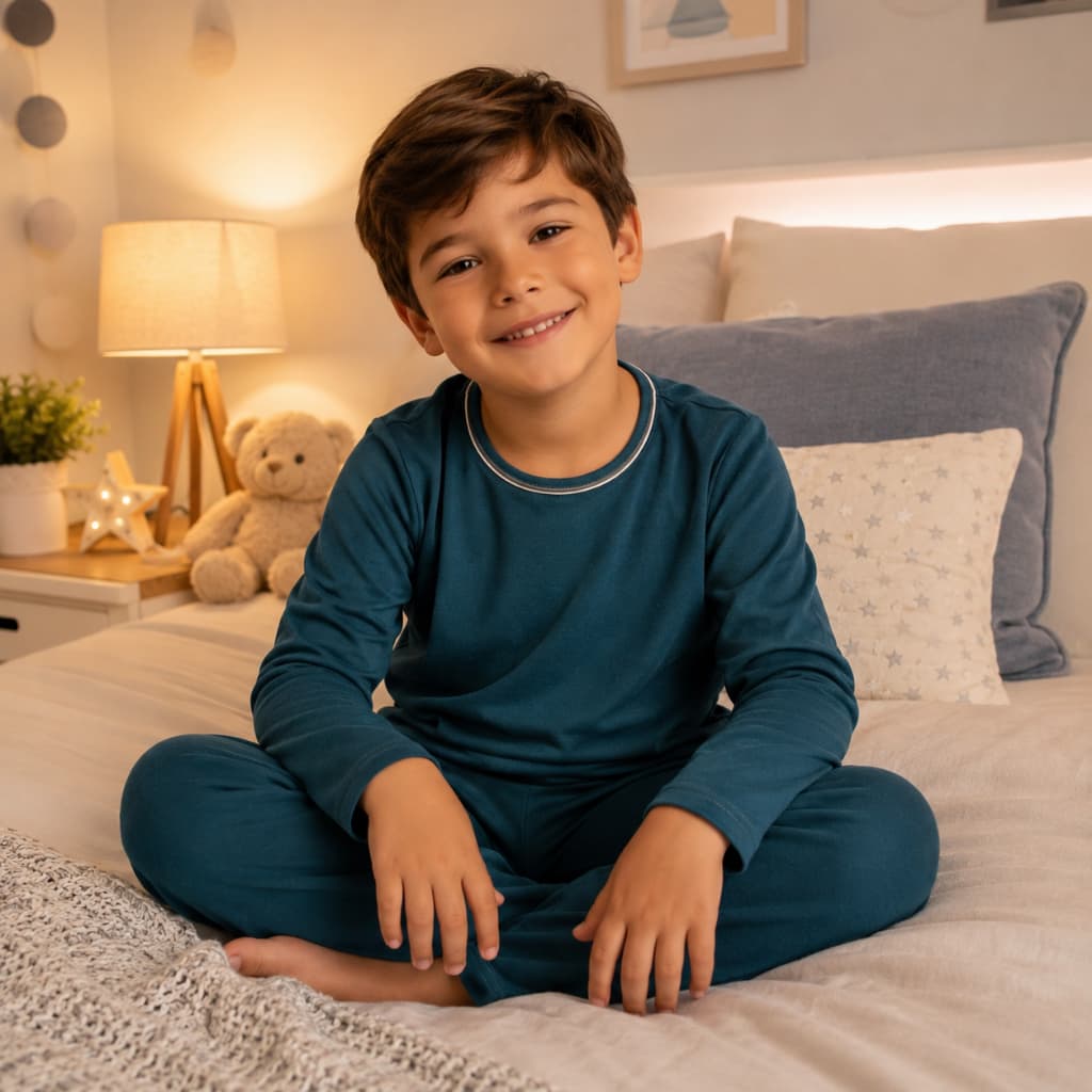 Pijama Infantil Masculino Suede Premium Toque Macio Inverno Não Dá Bolinha Não Desbota