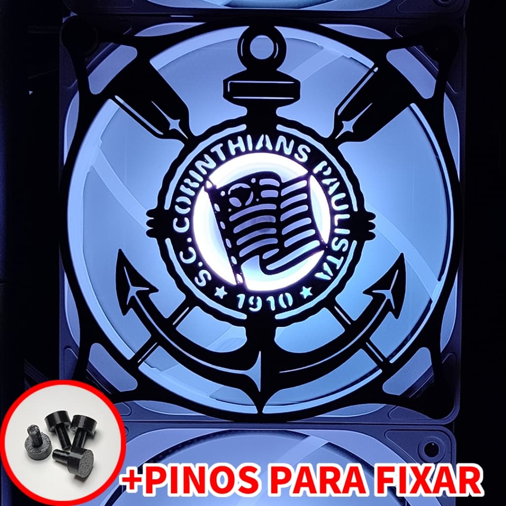 CORINTHIANS GRADE GRELHA PARA COOLER FAN GRILL 120MM X 120MM  PC GAMER SETUP