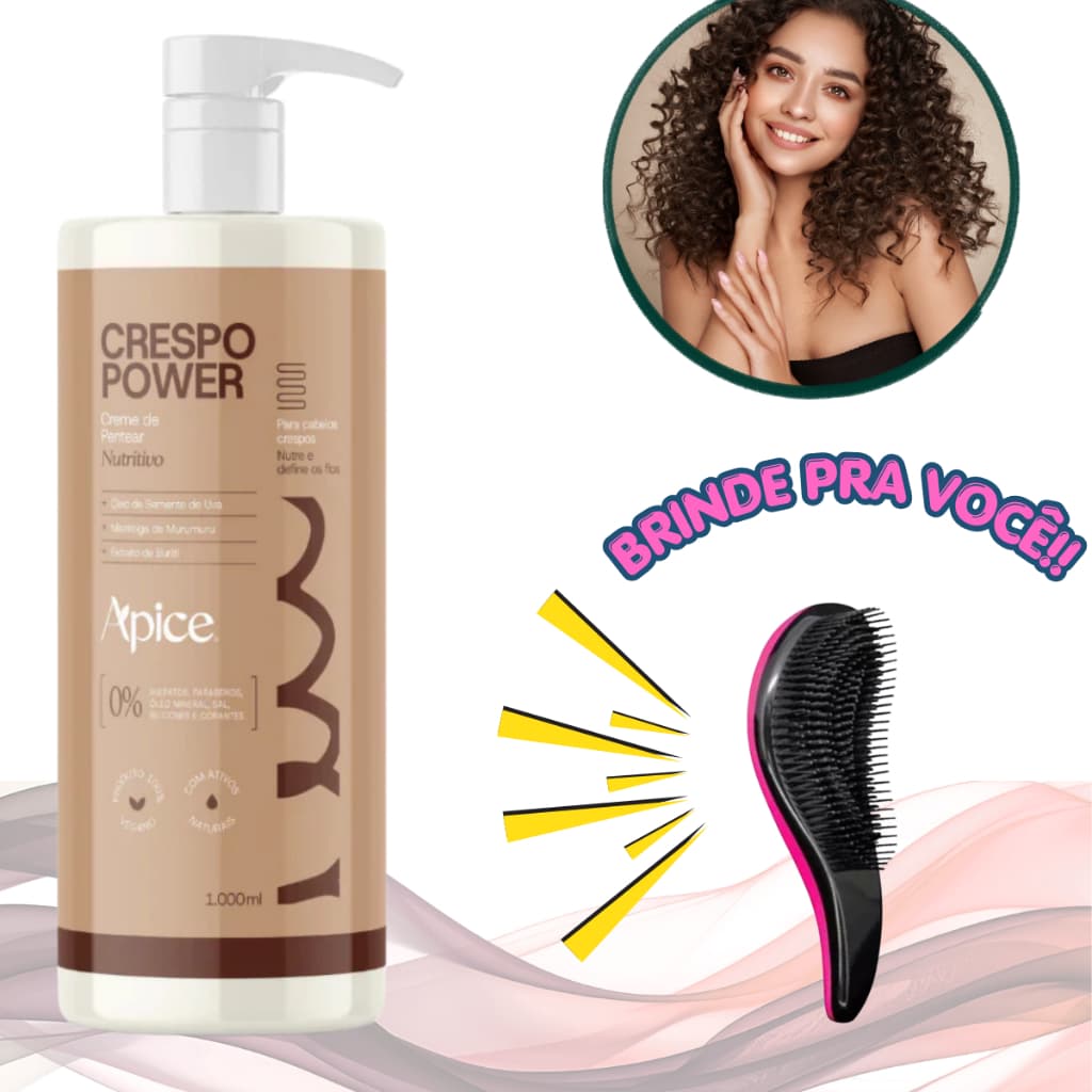 Creme de Pentear Nutritivo Crespo Power 1000Ml, Apse Cosmetics