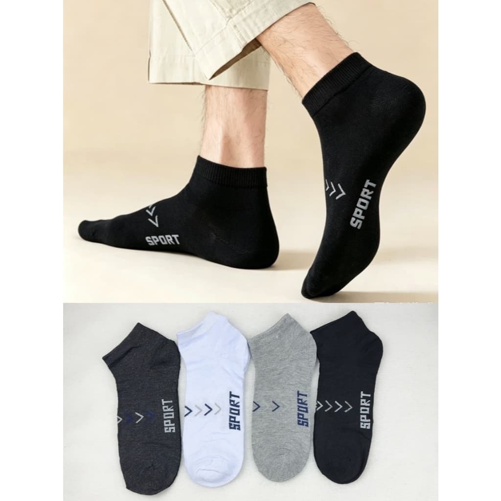 KIT COM 12 PARES DE MEIAS MASCULINAS SPORT MULTICOLORIDO CANO CURTO 40-46