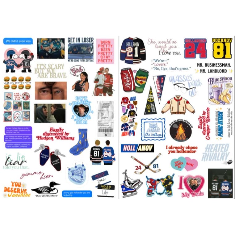 Adesivos Stickers Heated Rivalry Rivalidade Ardente