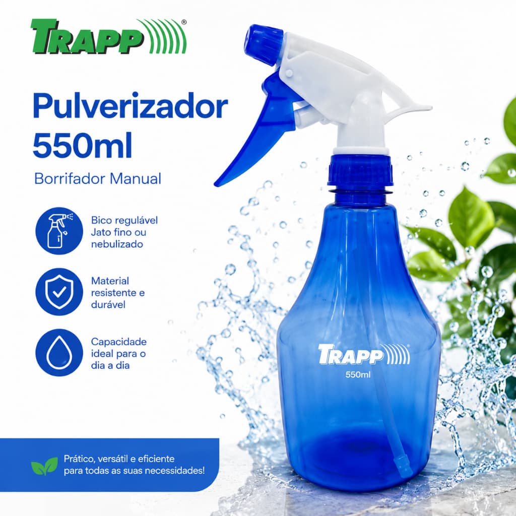 Pulverizador Manual Borrifador 550 Ml Trapp Cores Sortidas Casa e Jardim