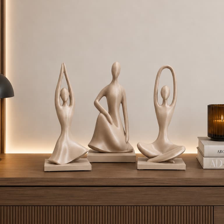 Esculturas Abstratas Modernas - Harmony Pose Trio - Decoração Sala