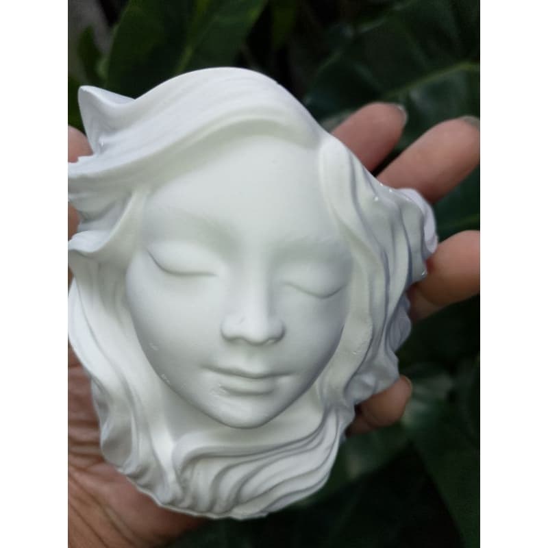 vaso decorativo em gesso face 2 peças