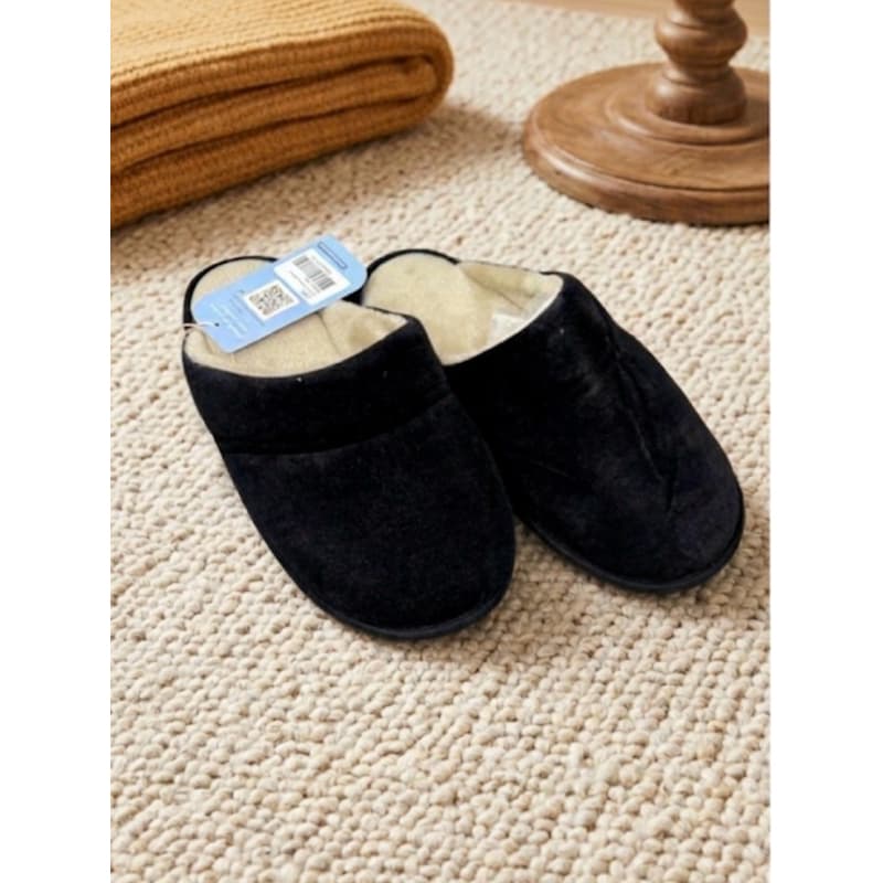Pantufa Peluciada Preta Unissex Confortável Antiderrapante – Inverno Luxo