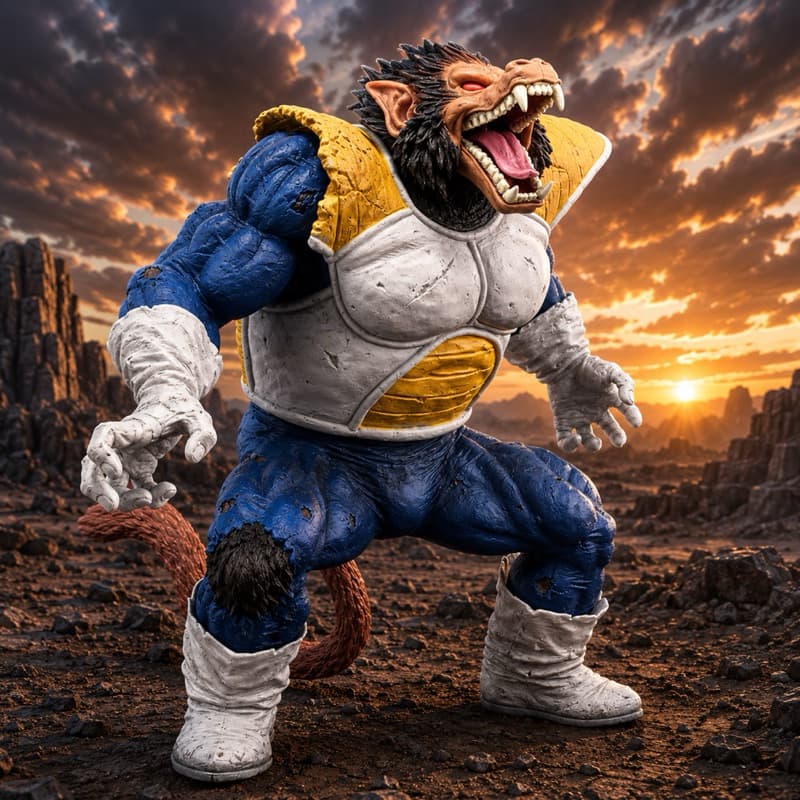 Action Figure Oozaru Macaco Gigante Sayajin 30Cm E 16Cm Dragon Ball Z Banpresto