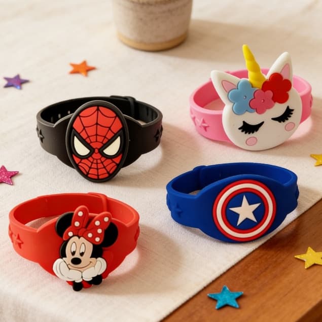 Pulseira Infantil Personagens Menino Menina