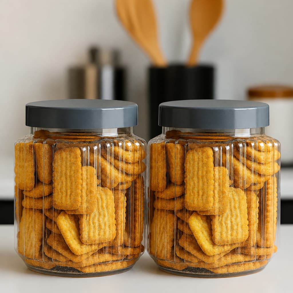 2 Porta Mantimentos Cantinho Cafe Fileto 1,5LT Tampa de Rosca