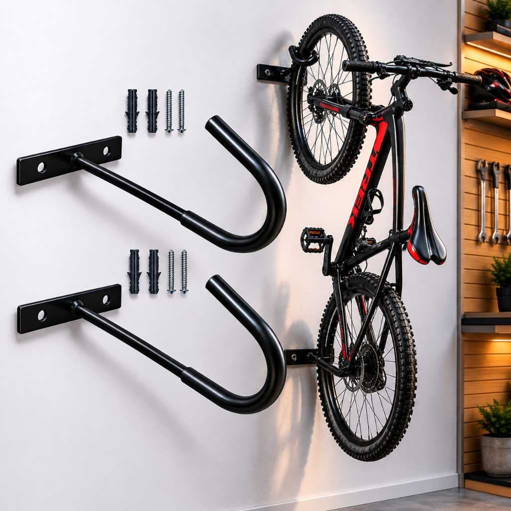 2 Suporte Para dependurar Bicicleta Gancho de Parede Suspenso