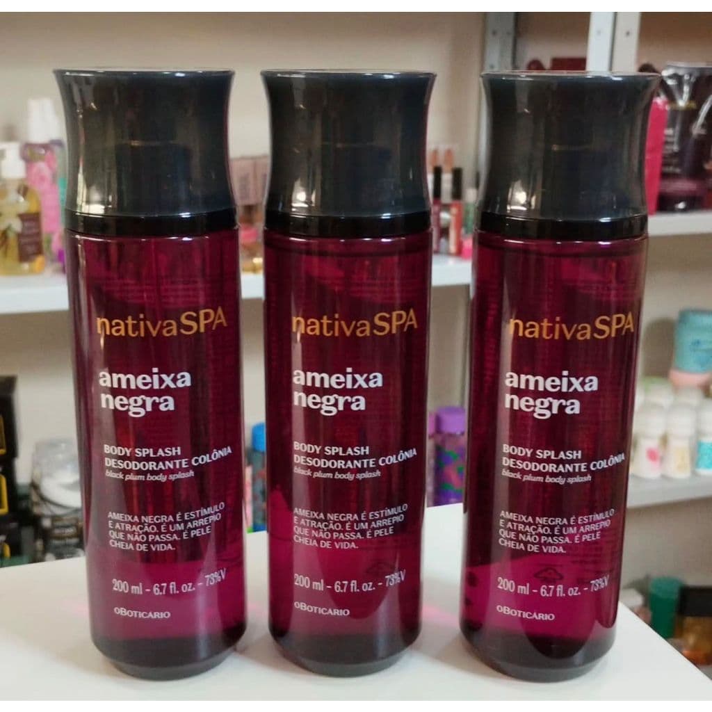 Body Splash Ameixa Negra Spray Corporal Perfumado Feminino
