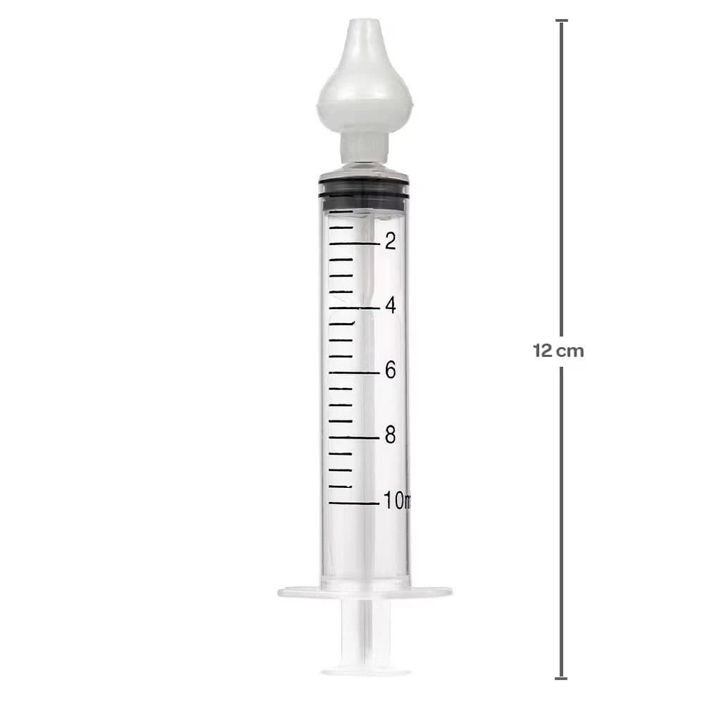 Kit 2 Seringas Lavador Aspirador Nasal Limpeza Infantil Bico Silicone Nariz Bebê Livre BPA Free Não Alergênico Reutilizá