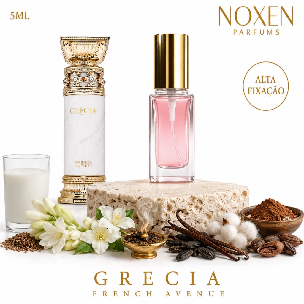 Perfume 5ml Premium Vidro Spray Grecia Floral Almiscarado Importado