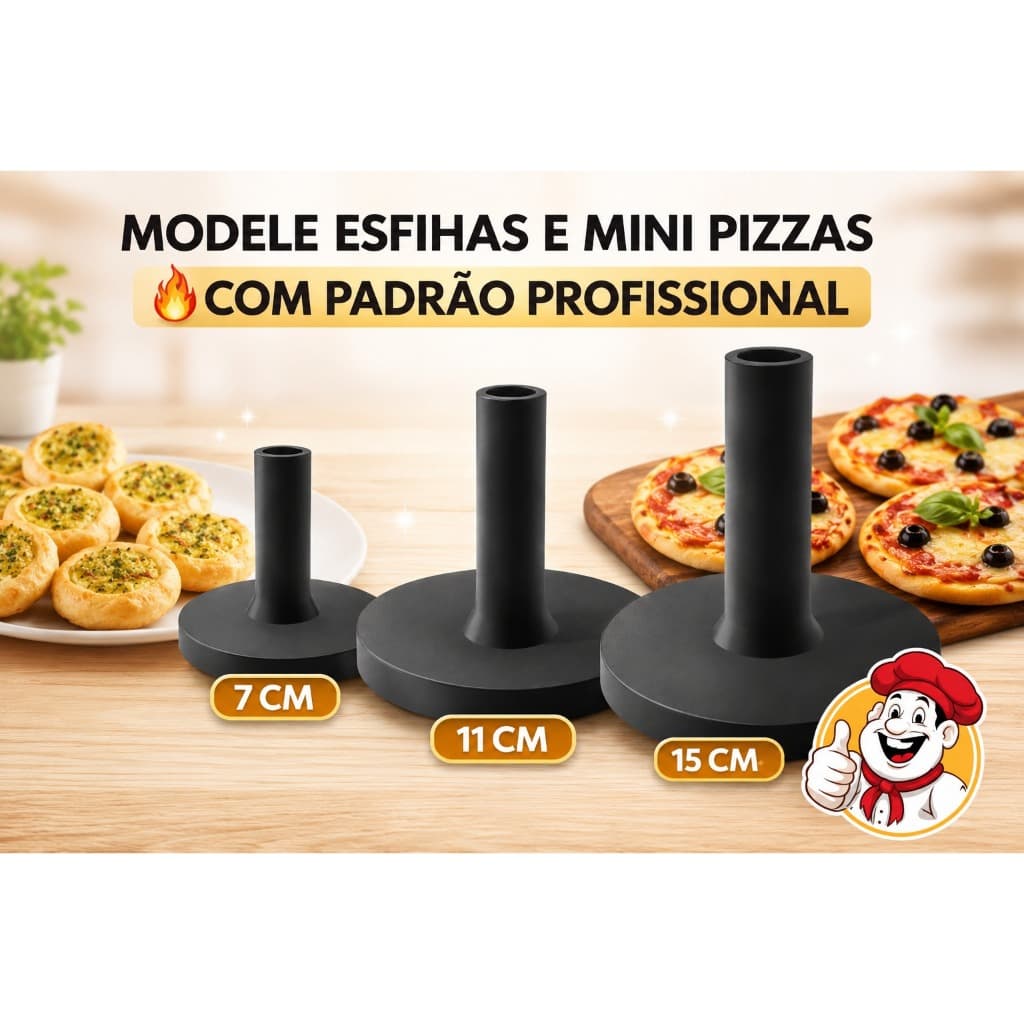 Molde Modelador de Esfiha e Mini Pizza | Padronizador Massa Esfirra Aberta Brotinho