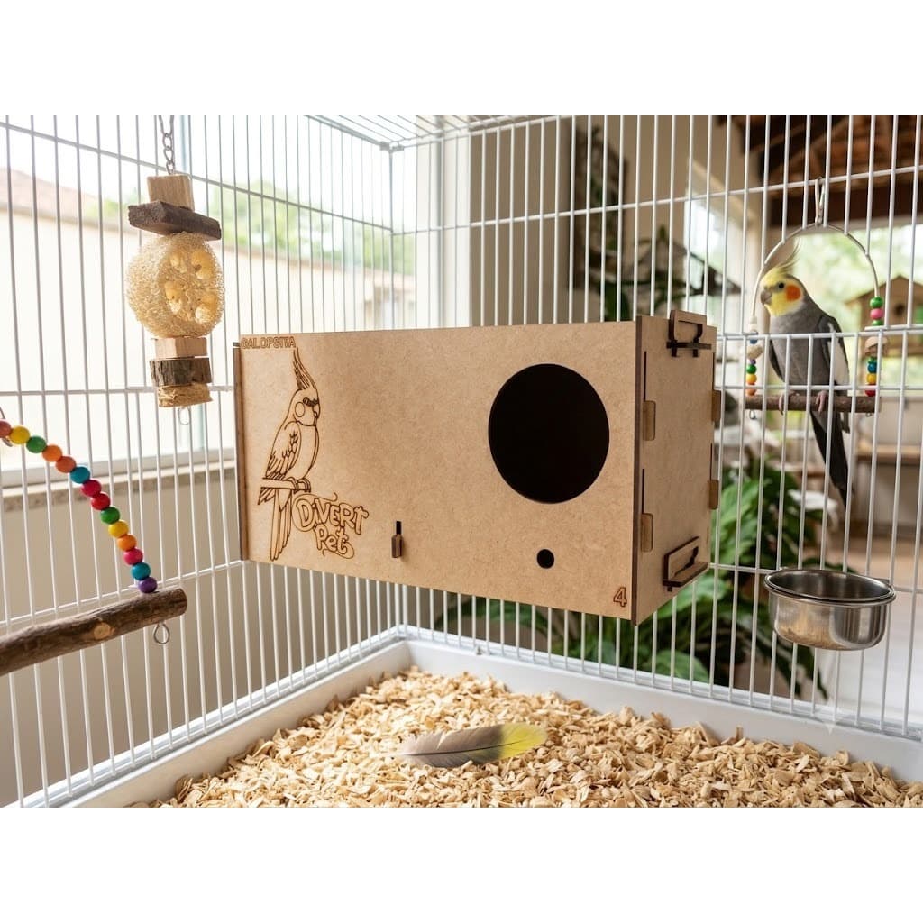 Ninho para Calopsita Periquito e Agapornis MDF 3mm Caixa Ninho Reprodução
