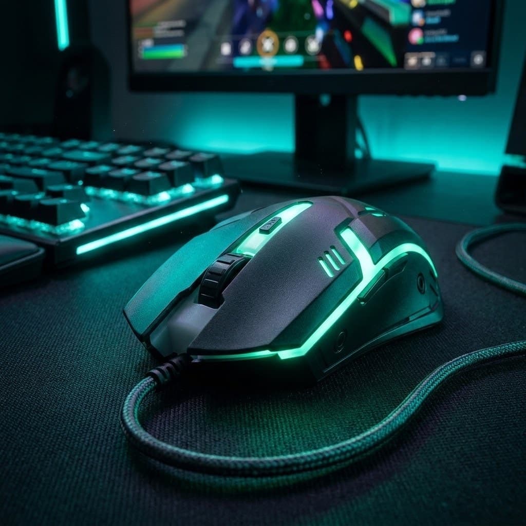Mouse Gamer TGT GM25 Preto - Precisão e Ergonomia com Iluminação Rainbow RGB
