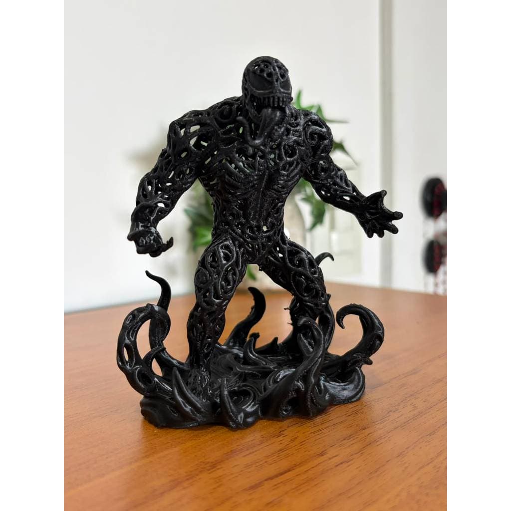 🕷️ ESTÁTUA ARTÍSTICA VENOM EM 3D: A SIMBIOSE PERFEITA NO SEU SETUP!