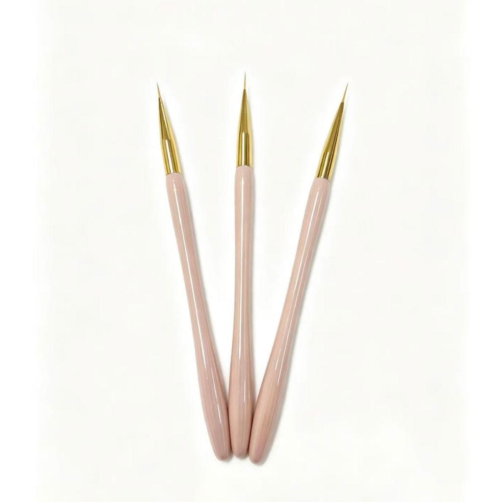 kit c/5 Pinceis Para Gel Unha UV LED Acrigel Fibra Profissional Nails c/no.12.10.8.6.4