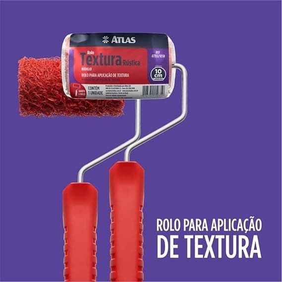 Rolo Textura Rustica Atlas 10cm Cabelo Anjo At155/10