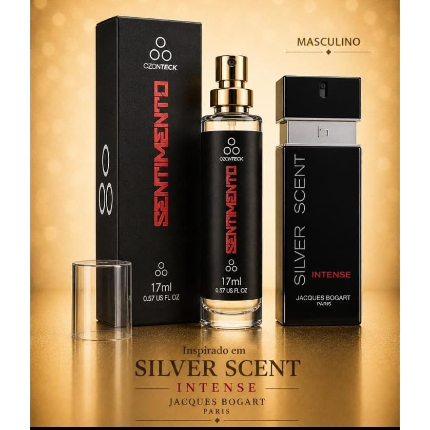 Perfume Ozonteck Sentimento Masculino 17ml. Essência Importada Premium.