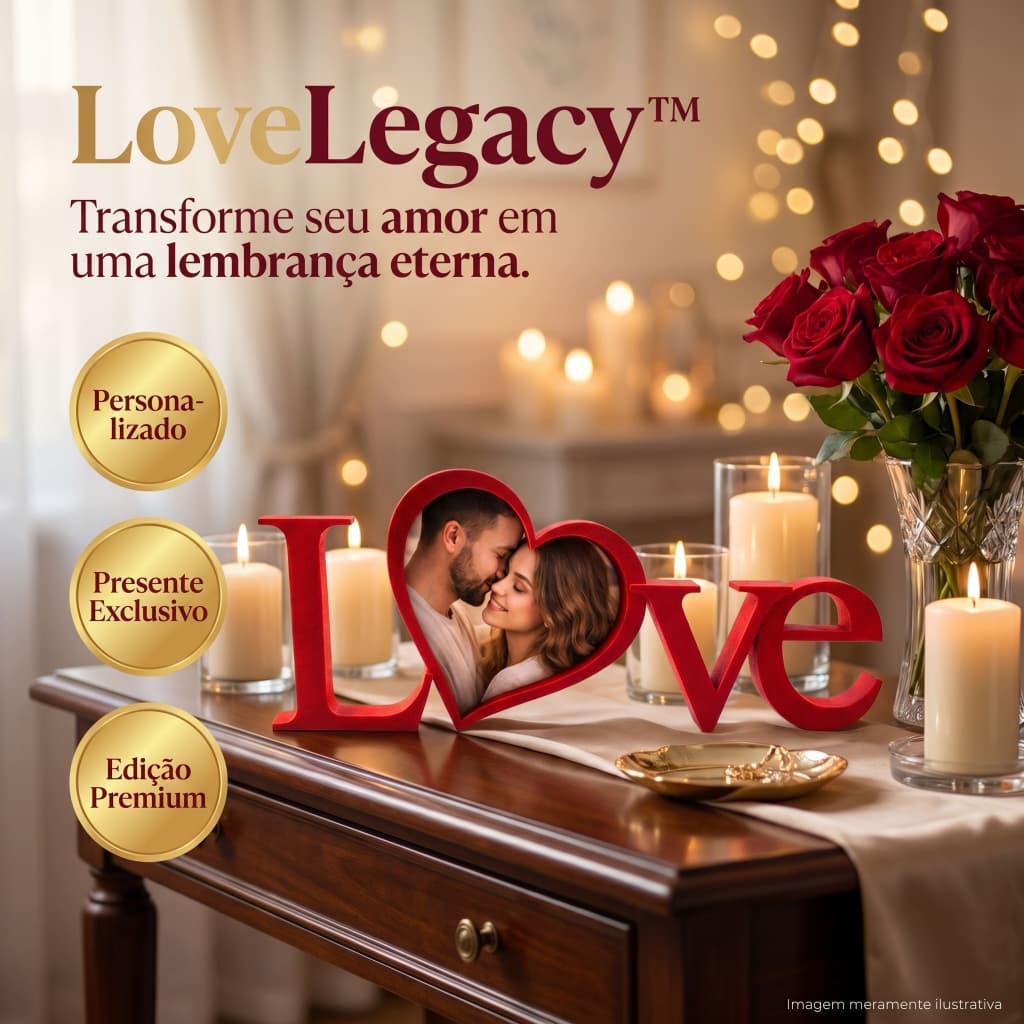 Porta Retrato Love Personalizado Presente Romântico Casal Decoração Exclusiva