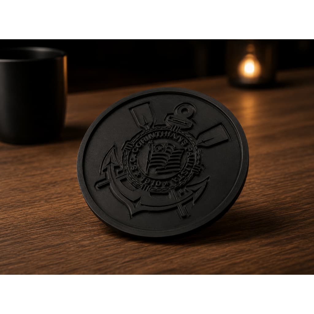 Porta Copos Corinthians Black Ediiton - 3D