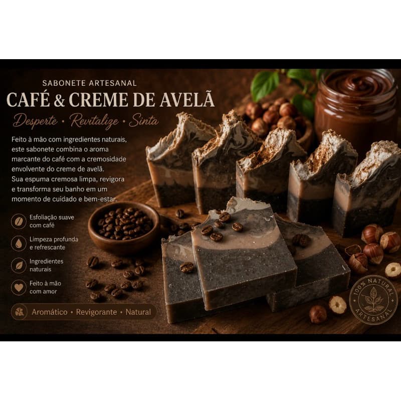 Sabonete Capuccino com creme de avelã ( cold process )