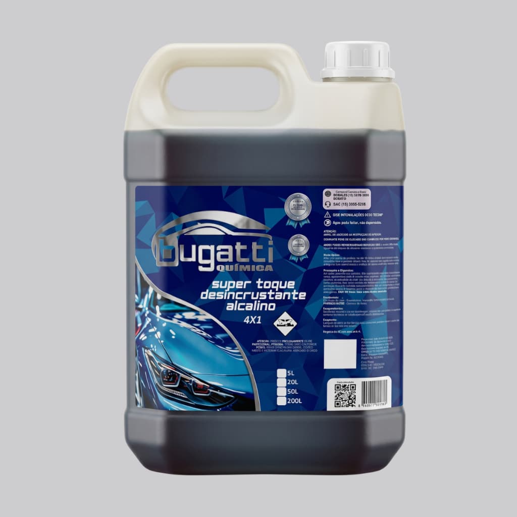 Desincrustante Alcalino Super Toque 4x1 Roda Motor Limpeza Pesada 5L