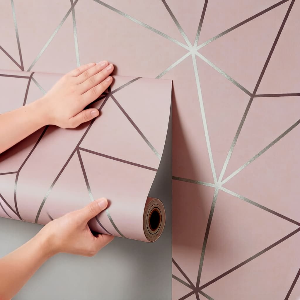 ZARA Papel Adesivo Geométrico 5 Metros para Parede, Sala de Star, Quarto
