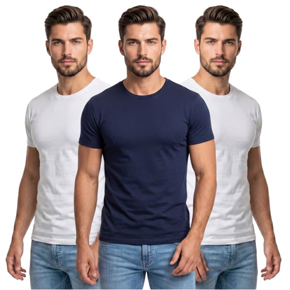Kit 3 Camisetas Masculinas Cotton Premium Algodão Peruano Macio Casual Conforto e Qualidade