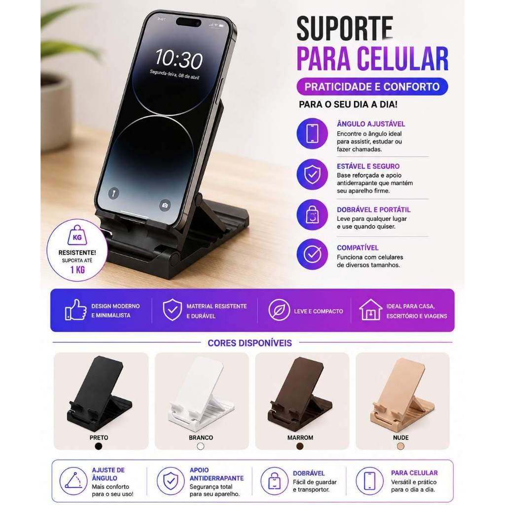 Suporte Ajustável para Celular 3D