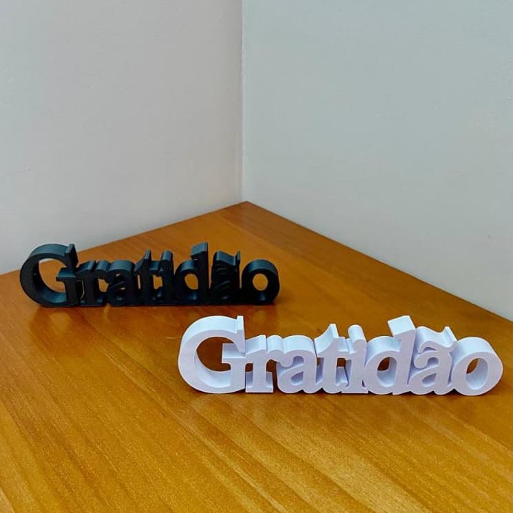Enfeite Placa Decorativa Gratidão Decoração Letreiro Sala Quarto Enfeite Mesa Religiosa Oração