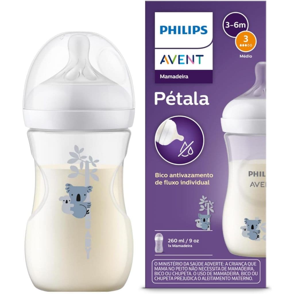 Mamadeira Pétala 3.0 260ml Decorada Coala