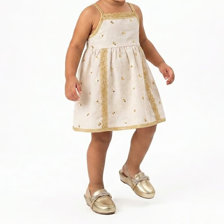 Mule Infantil Dourado Menina Feminino Casual e Perfeito Para Arrasar