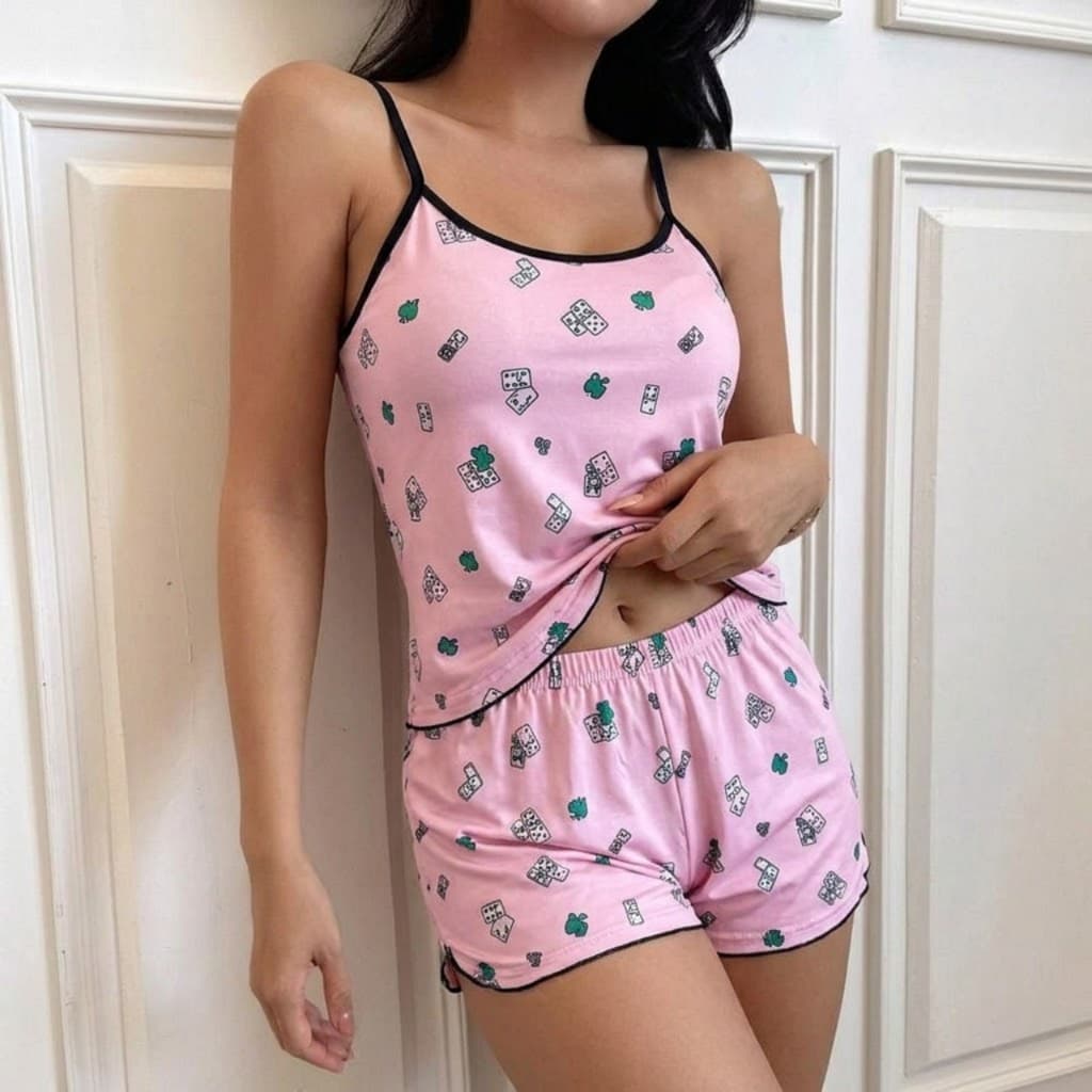 Kit 2 Pijamas Feminino Baby Doll Micro Estampado Conjunto Para Dormir Qualidade - Promoção !