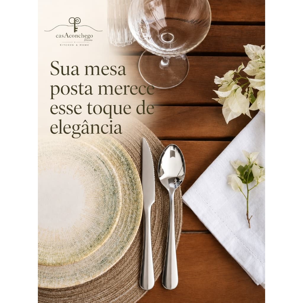 Conjunto de Talheres Fratelli Prime 24 Peças Inox Elegante para Mesa Posta Presente Casamento