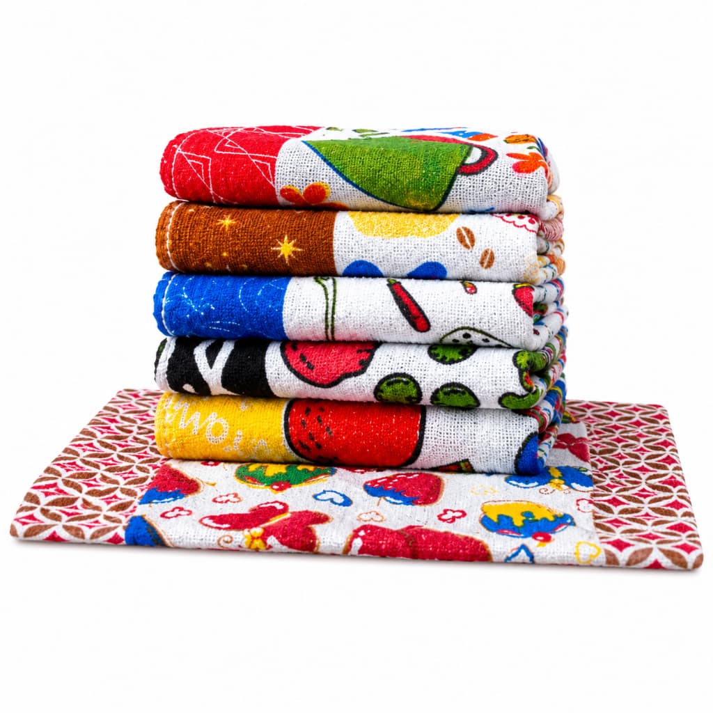 Kit 3, 5 e 10 Panos de Prato Felpudos 100% Algodão | Alta Absorção | Cozinha | Pano de Copa