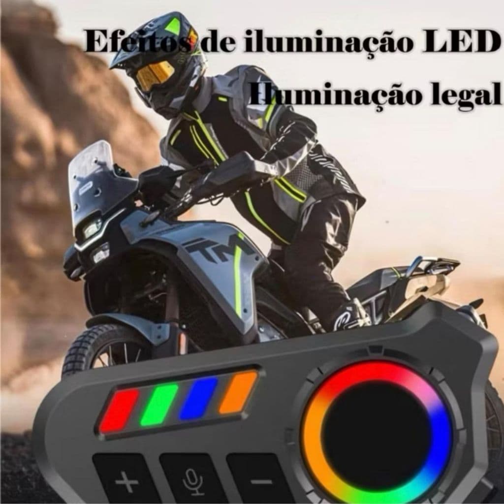 Fone Bluetooth Para Capacete Moto Som HD Microfone Integrado Bateria Longa Duração Bluetooth 5.3