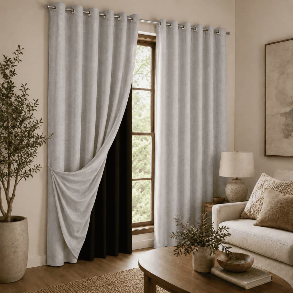 Cortina Gaze de Linho Corta Luz 5,00 x 2,20/2,30/2,40/2,50/2,60/2,70/2,80